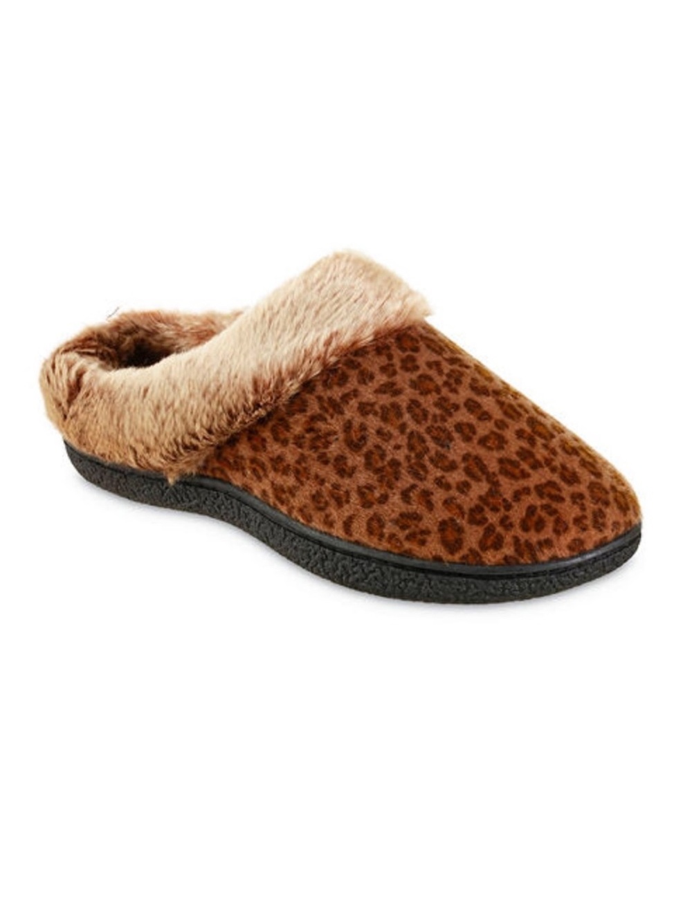 Isotoner Women’s Animal Print Chenille Hoodback Slippers